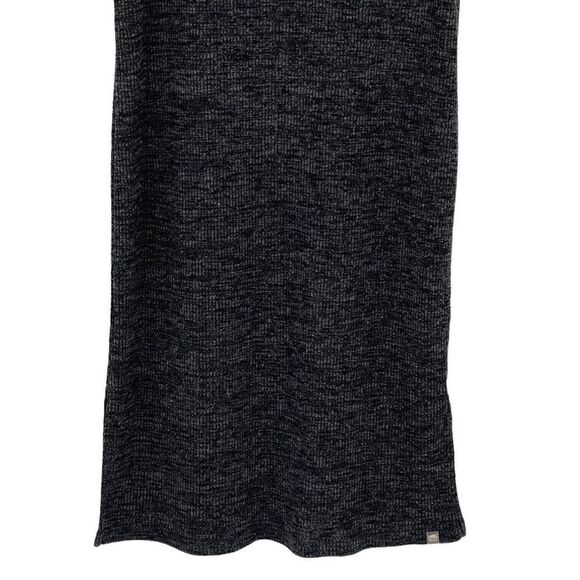 Roots Sleeveless Ribbed Knit Sheath Dress Knee Length Women Small Black Gray - Picture 3 of 9